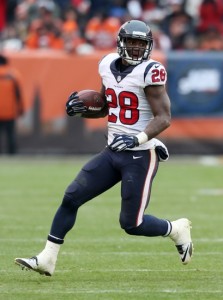 Alfred Blue will be first in line to replace Arian Foster in the Texans' lineup.