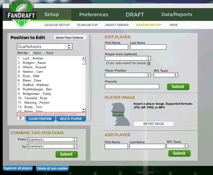 Online Fantasy Football Drafts with FanDraft — FanDraft