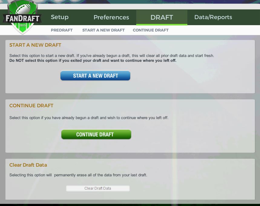 Features, Check all of the Features with the FanDraft Fantasy Football  Online Draft Board — FanDraft