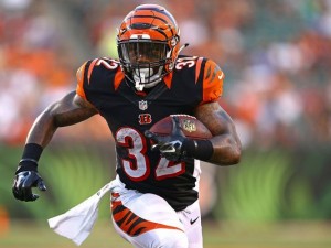 Jeremy Hill left his team's game with an ankle injury in week 12.