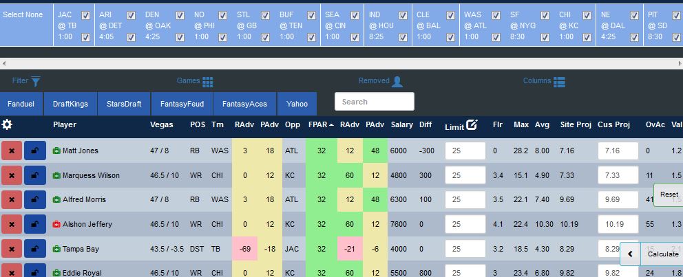 fantasy football calculator