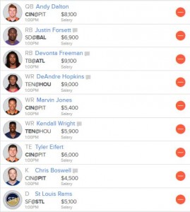 Week 8 Fanduel GPP