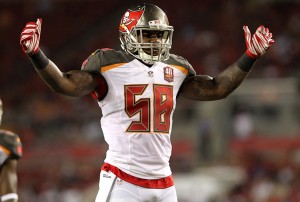 24 AUG 2014: Kwon Alexander of the Buccaneers during the Preseason game of the season between the Cincinnati Bengals and the Tampa Bay Buccaneers at Raymond James Stadium in Tampa, Florida.