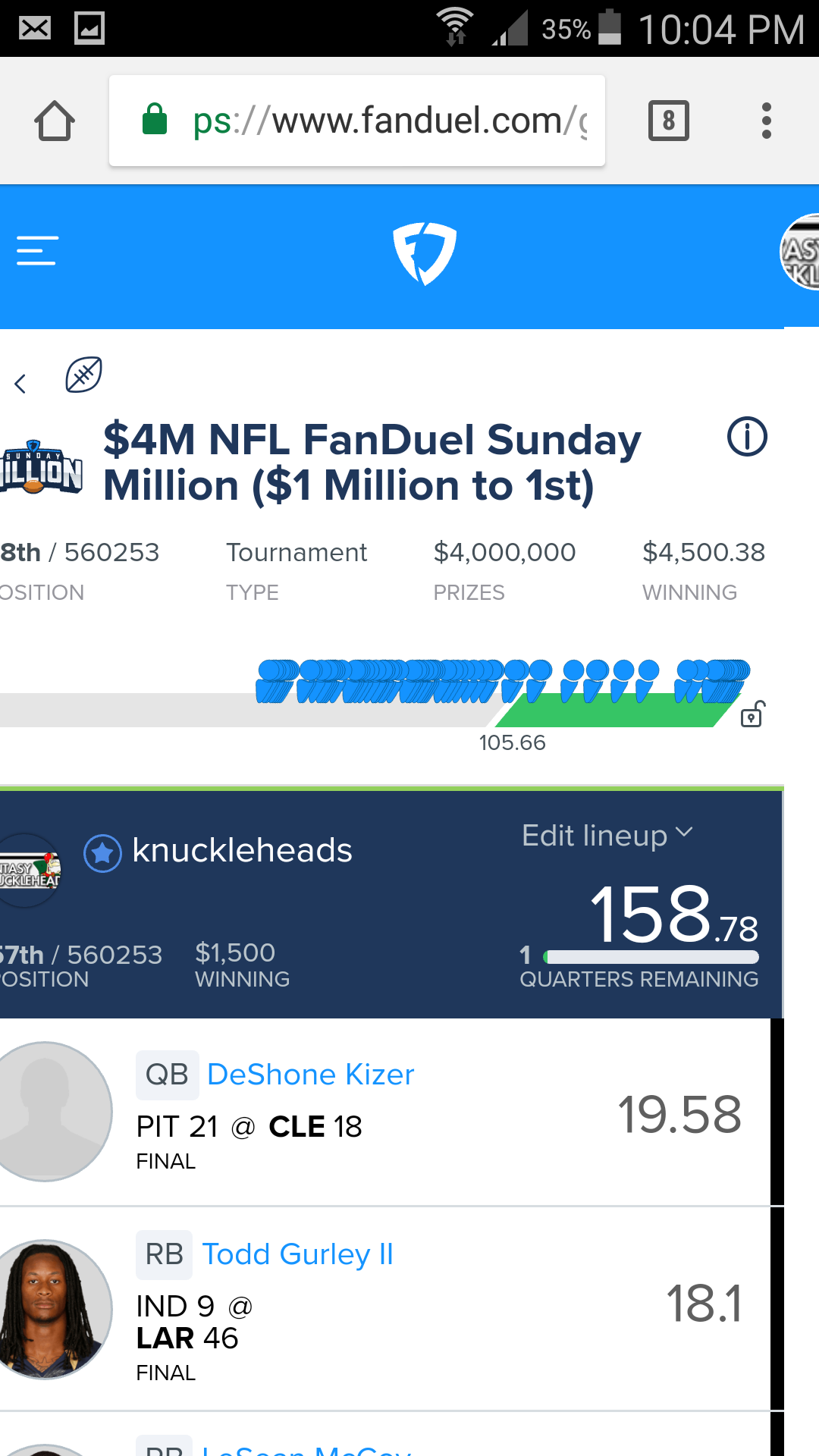 Week 4 NFL DFS GPP Stacks for FanDuel, DraftKings